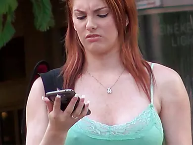 Super busty redhead amateur needs a ride and gets fucked in the car